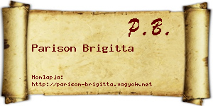 Parison Brigitta névjegykártya